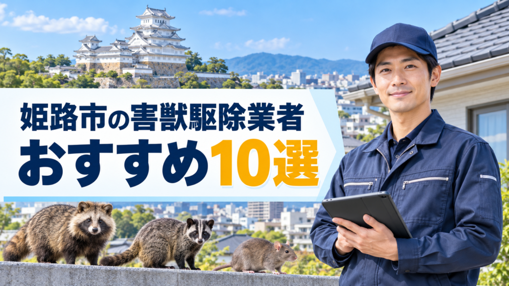 姫路市の害獣駆除業者おすすめ10選｜料金相場・口コミや失敗しない選び方を解説